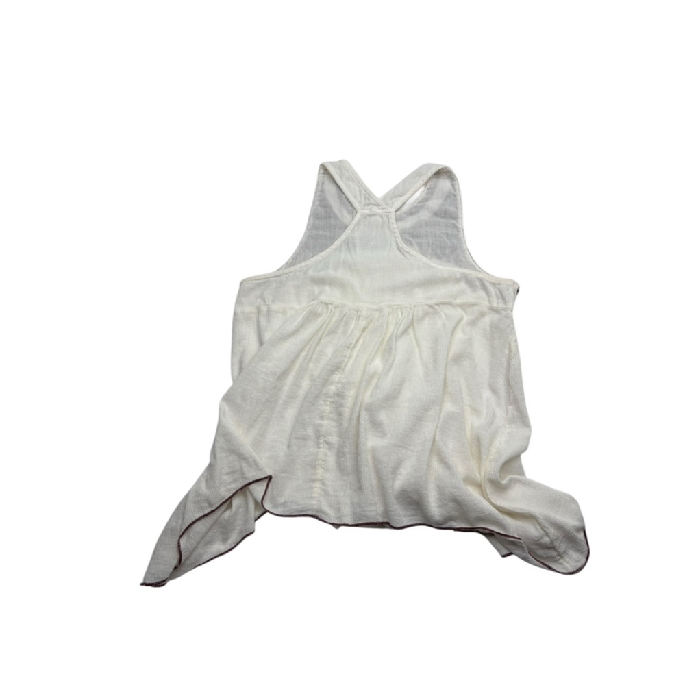 Hollister Ivory Halter Tank with Burgundy Embroidered Yoke - Picture 12 of 12
